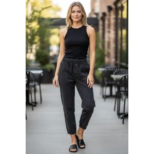 James Perse Standard Washed Black Utility Joggers Cotton Pants  S W24-28 $265